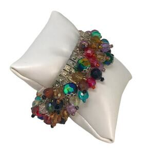 Bohemian Bracelet Multi-beaded Stretch Bracelet with Colorful Beads
